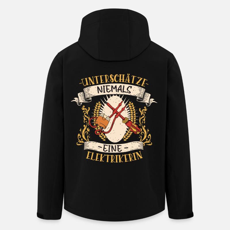 Elektrikerin Beruf Design lustiges Geschenk - Recycelte Männer Softshell-Jacke von Stanley/Stella - Schwarz