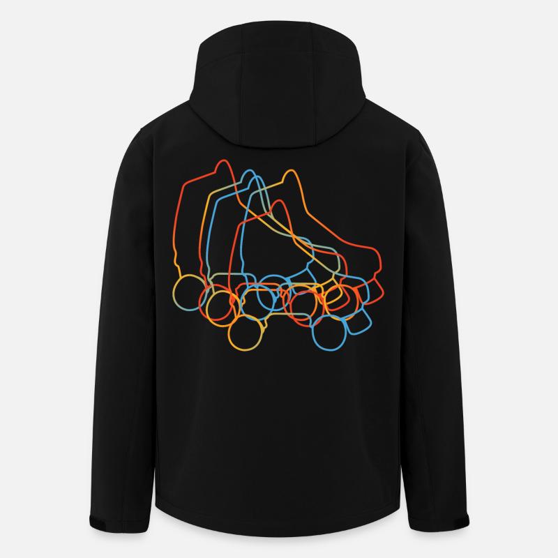 Retro Rollschuhe - Recycelte Männer Softshell-Jacke von Stanley/Stella - Schwarz