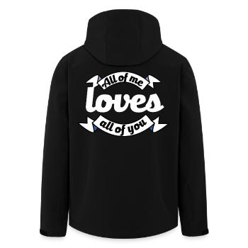 Vous m’aimez tous Proposition Déclaration d’amour - Veste softshell homme en polyester recyclé Stanley/Stella - noir - Dos - AI Model Male 185 light (185cm)