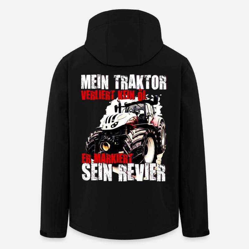Steyr Tractor Saying - Men’s Recycled Softshell Jacket by Stanley/Stella - black