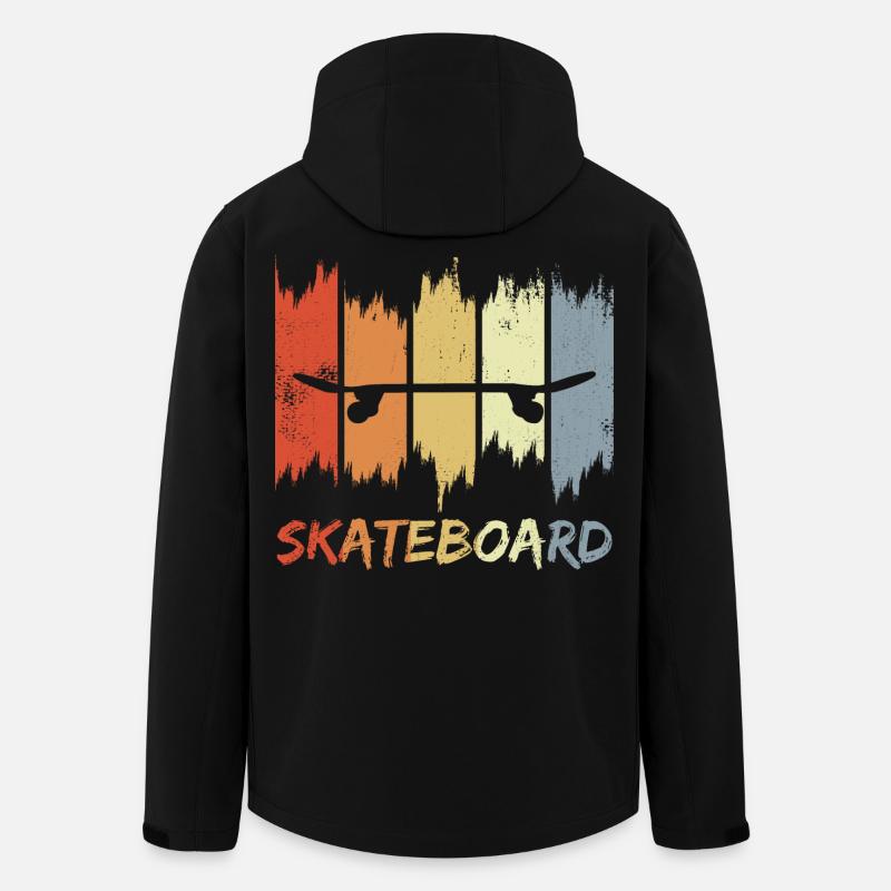 Skateboard Retro Look - Recycelte Männer Softshell-Jacke von Stanley/Stella - Schwarz