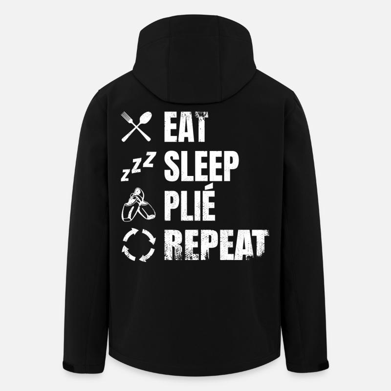 Eat Sleep Plié Repeat - Recycelte Männer Softshell-Jacke von Stanley/Stella - Schwarz