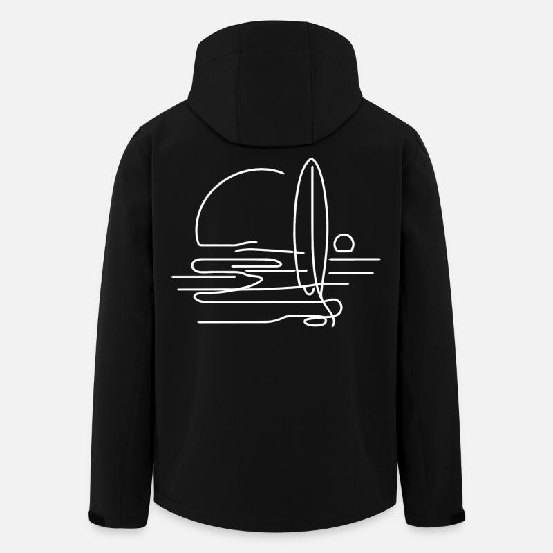 Surf - Veste softshell homme en polyester recyclé Stanley/Stella - noir