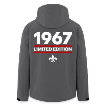 Édition limitée de 1967 - Veste softshell homme en polyester recyclé Stanley/Stella - charbon - Dos - AI Model Male 185 light (185cm)