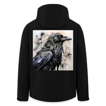Le Corbeau Noir - Veste softshell homme en polyester recyclé Stanley/Stella - noir - Dos - AI Model Male 185 light (185cm)
