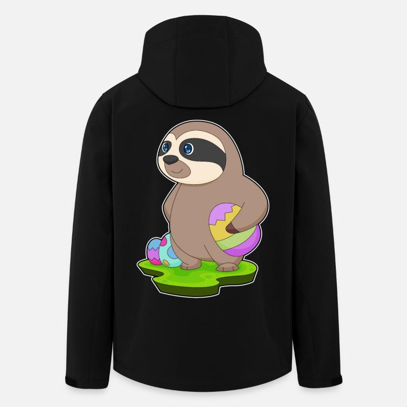 Faultier Ostern Ostereier - Recycelte Männer Softshell-Jacke von Stanley/Stella - Schwarz