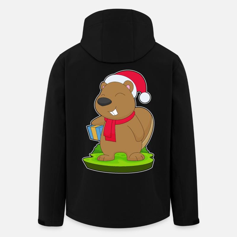Biber Weihnachten Paket - Recycelte Männer Softshell-Jacke von Stanley/Stella - Schwarz