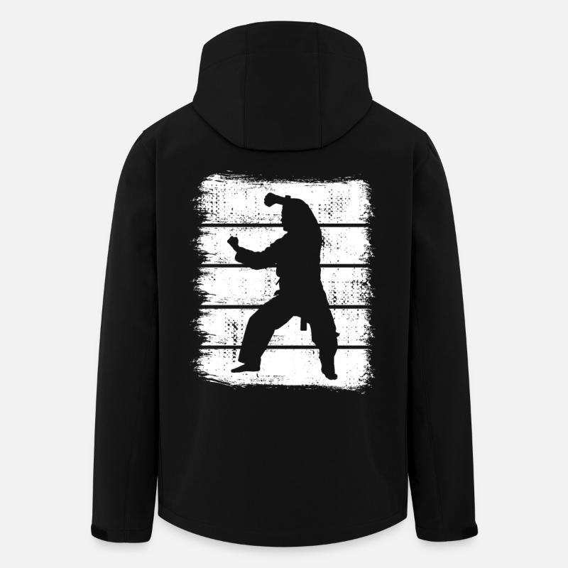 Karateka Skizze - Recycelte Männer Softshell-Jacke von Stanley/Stella - Schwarz
