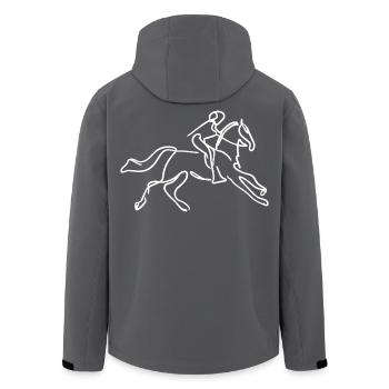 Dessin d’équitation - Veste softshell homme en polyester recyclé Stanley/Stella - noir - Dos - AI Model Male 185 light (185cm)