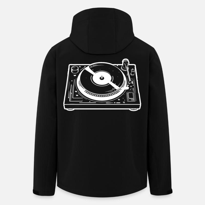 DJ Turntable - Men’s Recycled Softshell Jacket by Stanley/Stella - black
