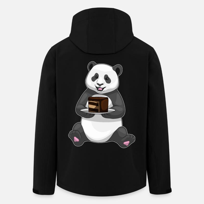 Panda Kuchen - Recycelte Männer Softshell-Jacke von Stanley/Stella - Schwarz