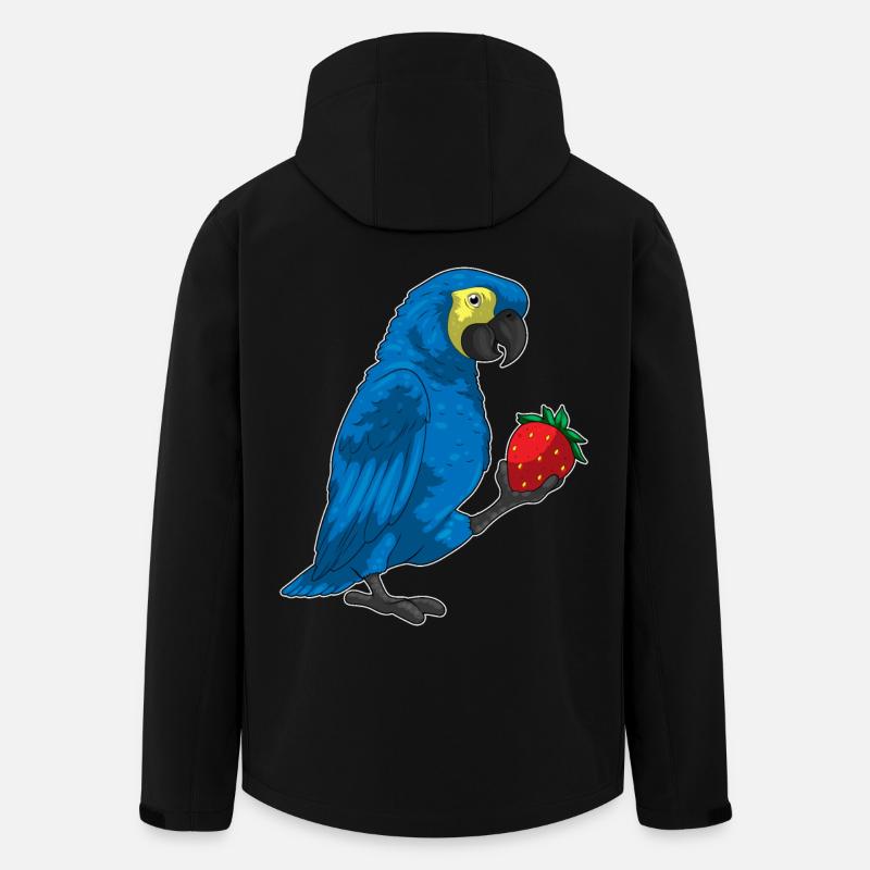Perroquet Fraise Fruit - Veste softshell homme en polyester recyclé Stanley/Stella - noir