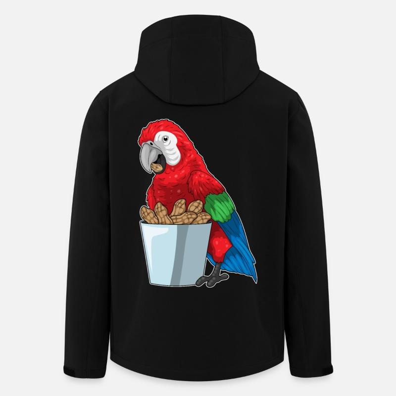 Cacahuètes perroquets - Veste softshell homme en polyester recyclé Stanley/Stella - noir