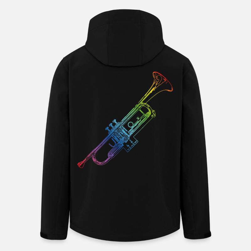 Trompete - Recycelte Männer Softshell-Jacke von Stanley/Stella - Schwarz