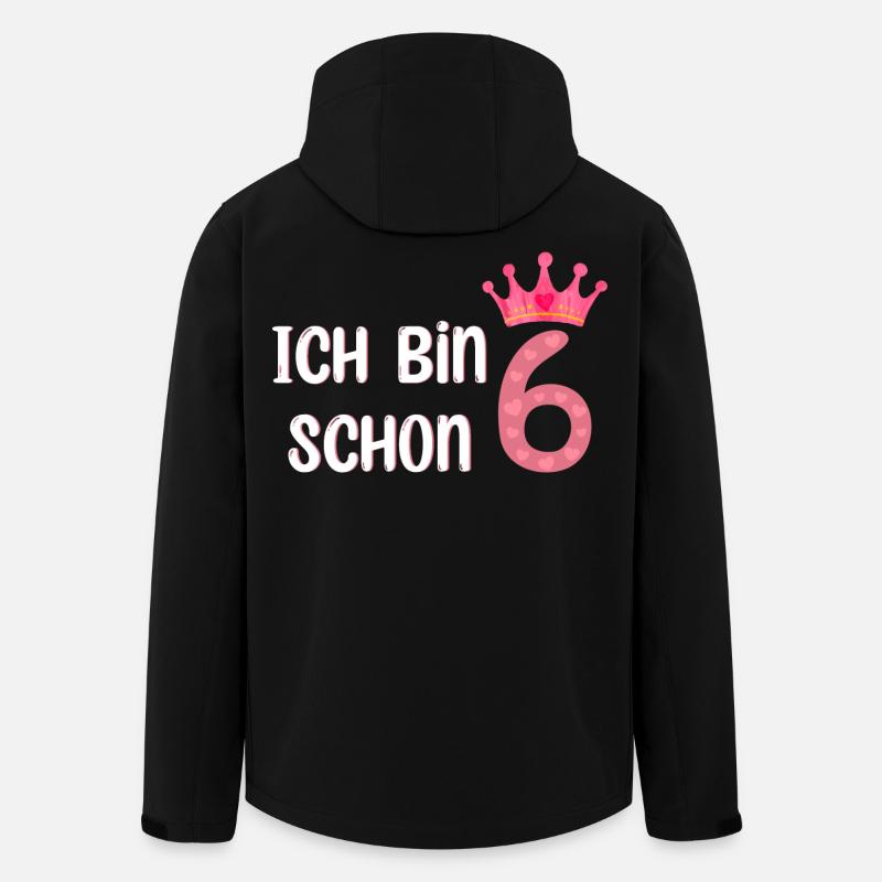 Ich Bin Schon 6 - Recycelte Männer Softshell-Jacke von Stanley/Stella - Schwarz