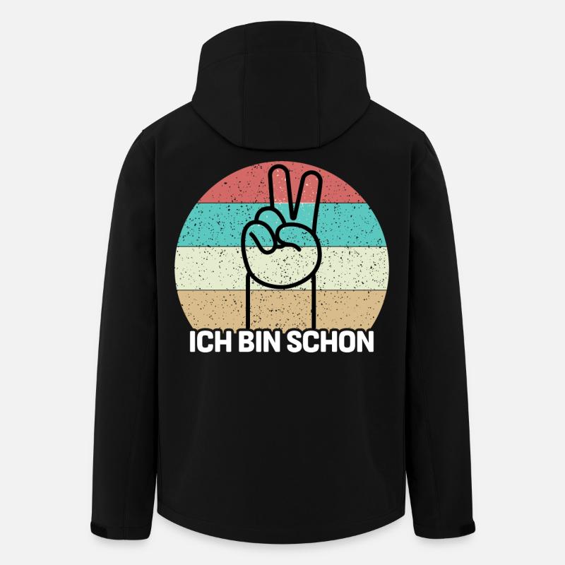 Ich bin schon 2 - Recycelte Männer Softshell-Jacke von Stanley/Stella - Schwarz