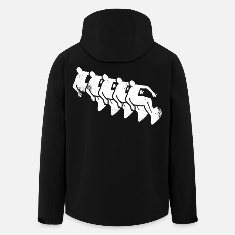 Wave Rider Drawing - Men’s Recycled Softshell Jacket by Stanley/Stella - black