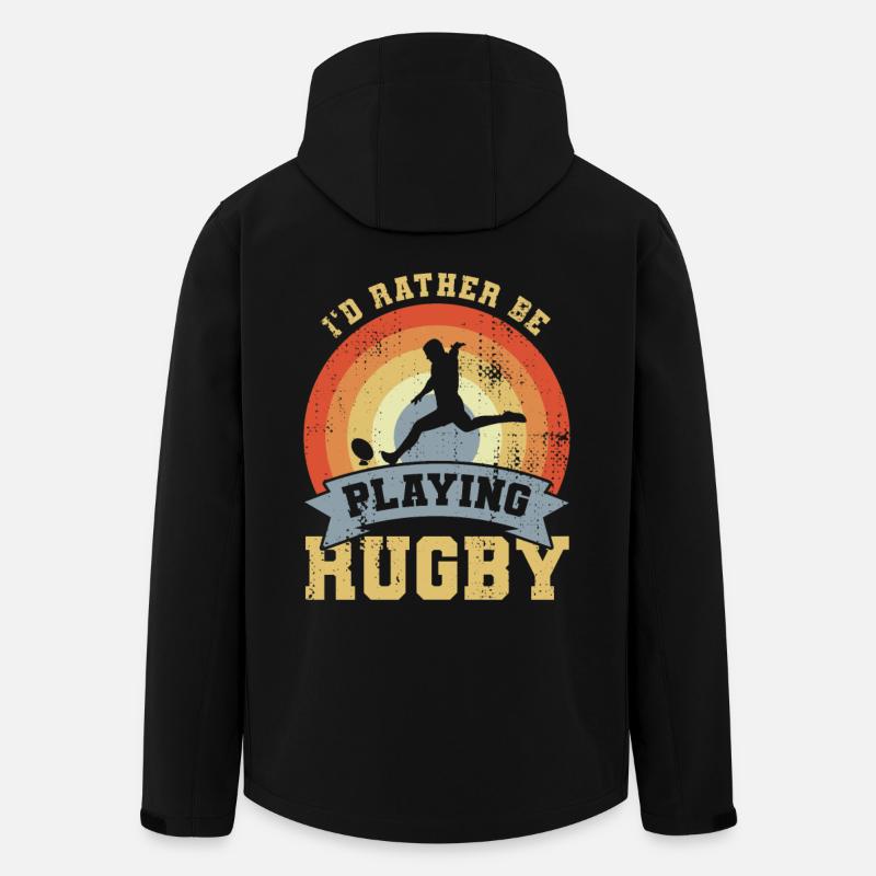 Rugby Joke - Men’s Recycled Softshell Jacket Discoverer by Stanley/Stella - black