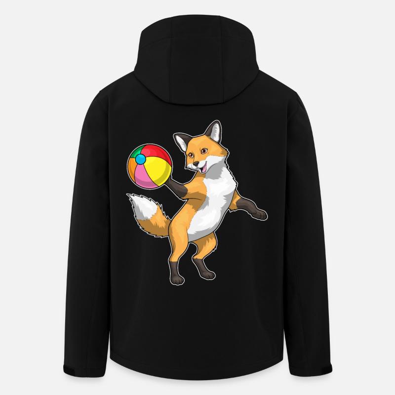 Ballon de plage Fox - Veste softshell homme en polyester recyclé Stanley/Stella - noir