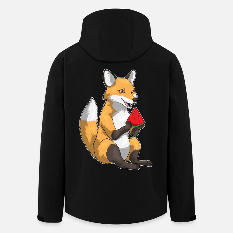 Fruit de la pastèque Fox - Veste softshell homme en polyester recyclé Stanley/Stella - noir