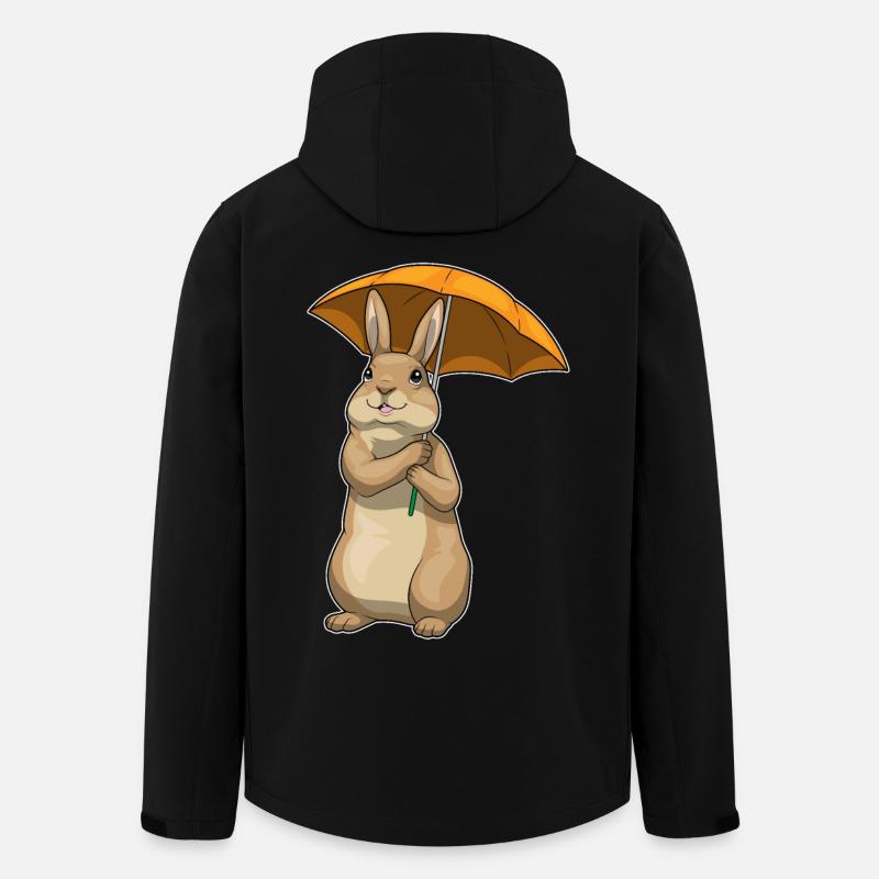 Hase Regenschirm - Recycelte Männer Softshell-Jacke von Stanley/Stella - Schwarz