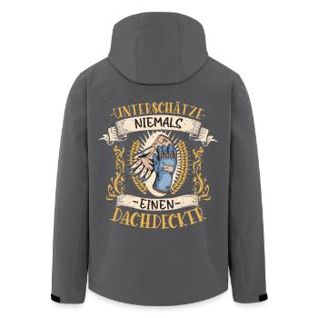 Dachdecker Geschenk Handwerk Lustig Beruf - Recycelte Männer Softshell-Jacke von Stanley/Stella - Schwarz - Hinten - AI Model Male 185 light (185cm)