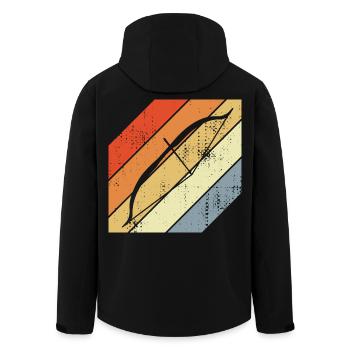 Tir à l’arc rétro - Veste softshell homme en polyester recyclé Stanley/Stella - noir - Dos - AI Model Male 185 light (185cm)