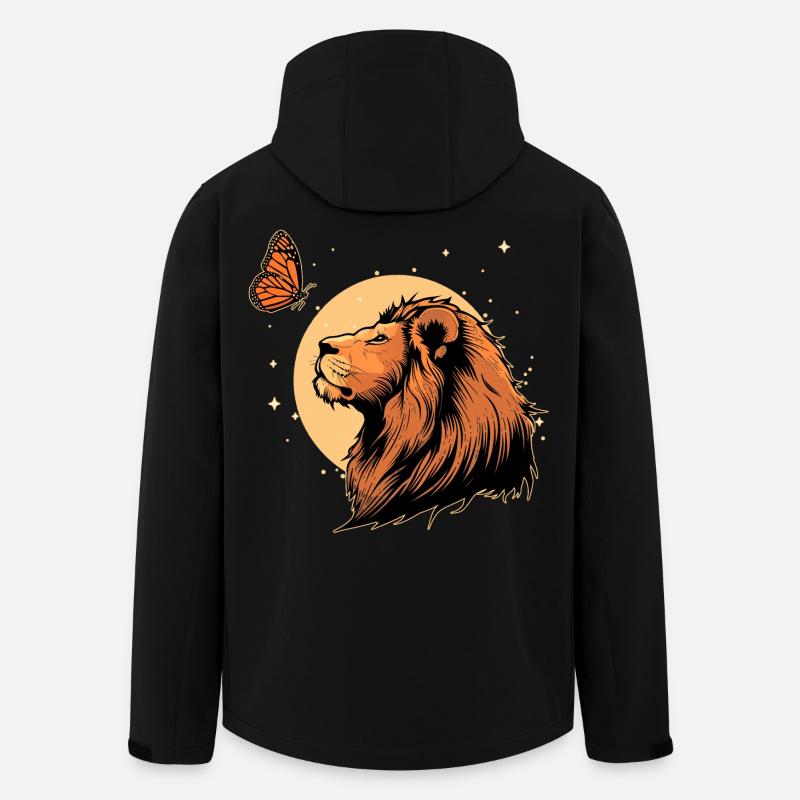 Lion avec papillon - Veste softshell homme en polyester recyclé Stanley/Stella - noir