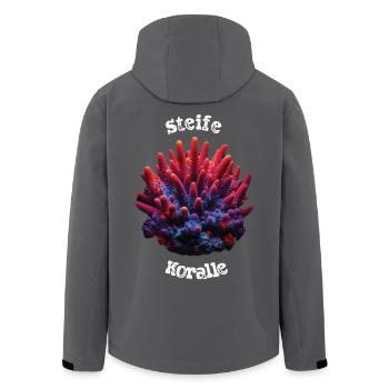 Koralle - Recycelte Männer Softshell-Jacke von Stanley/Stella - Schwarz - Hinten - AI Model Male 185 light (185cm)
