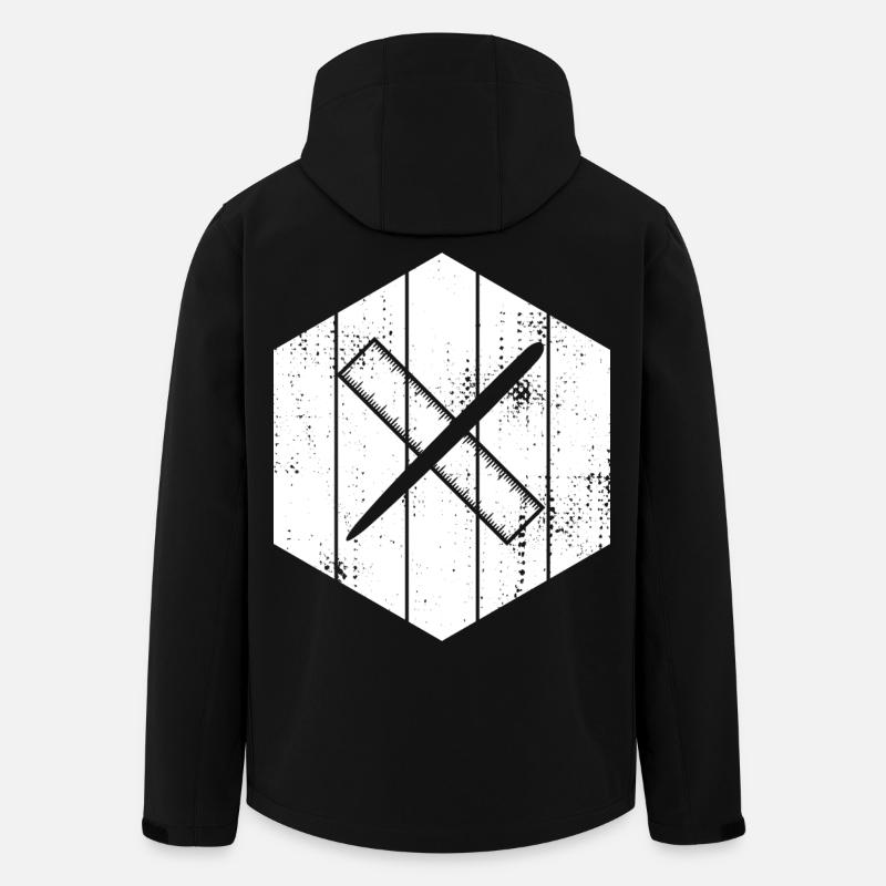 Zeichnen mit Stift und Lineal - Recycelte Männer Softshell-Jacke von Stanley/Stella - Schwarz
