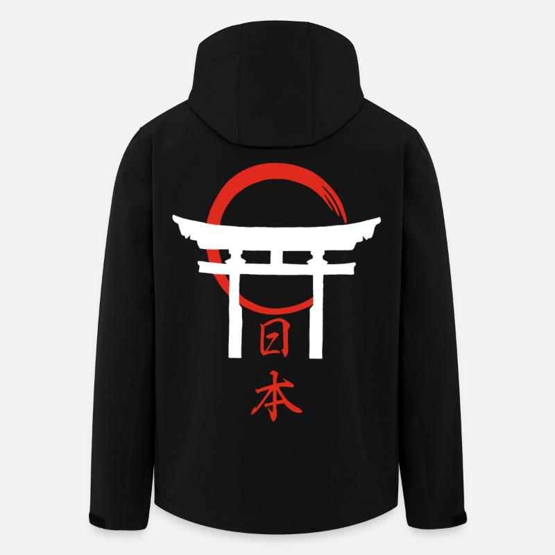 Torii-Tor (Weiß) - Recycelte Männer Softshell-Jacke von Stanley/Stella - Schwarz