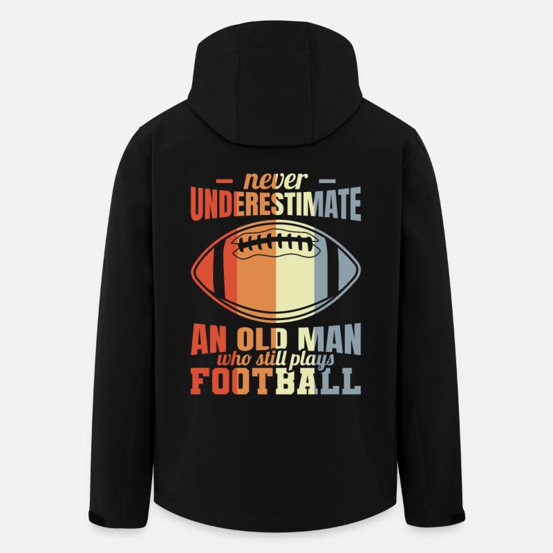Alter Football Spieler - Recycelte Männer Softshell-Jacke von Stanley/Stella - Schwarz