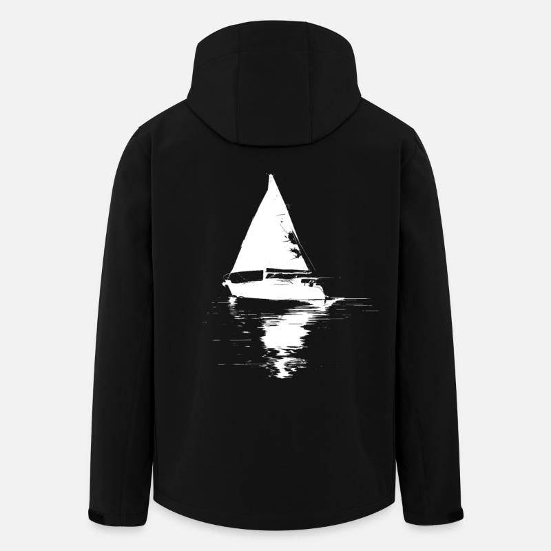 Sailing Sketch - Men’s Recycled Softshell Jacket by Stanley/Stella - black