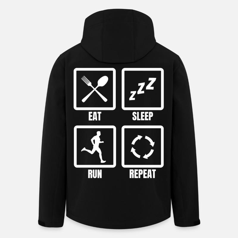 Routine du coureur - Veste softshell homme en polyester recyclé Stanley/Stella - noir