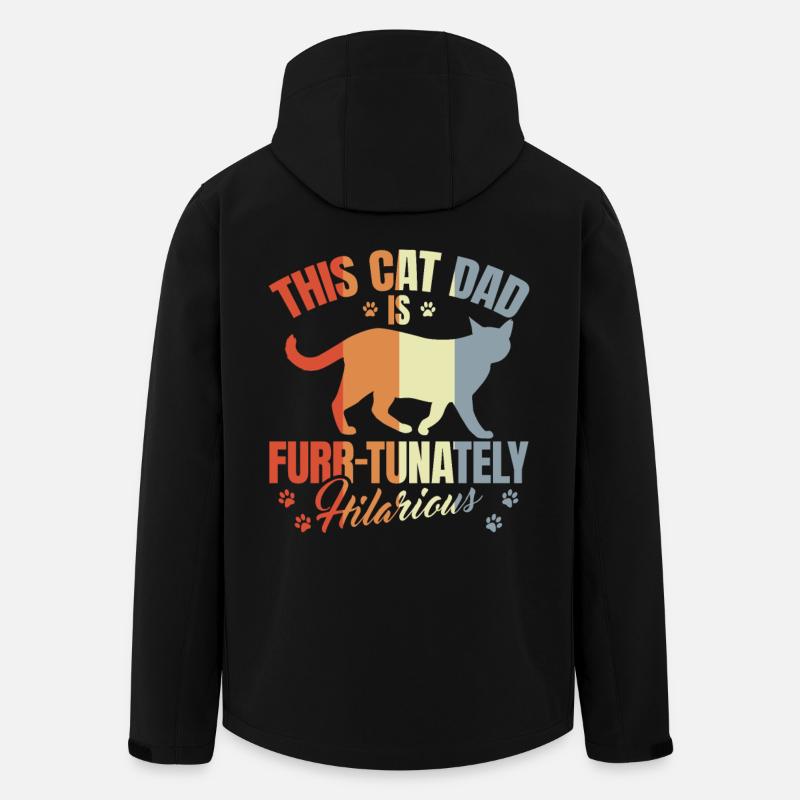 Cat Dad - Men’s Recycled Softshell Jacket by Stanley/Stella - black