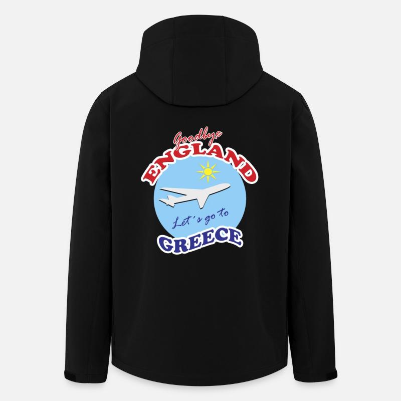 Griechenland Abschied Flugzeug Reisedesign - Recycelte Männer Softshell-Jacke von Stanley/Stella - Schwarz