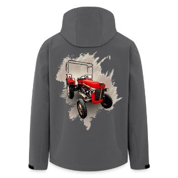 Tracteur M F 30 Bulldog - Veste softshell homme en polyester recyclé Stanley/Stella - noir - Dos - AI Model Male 185 light (185cm)