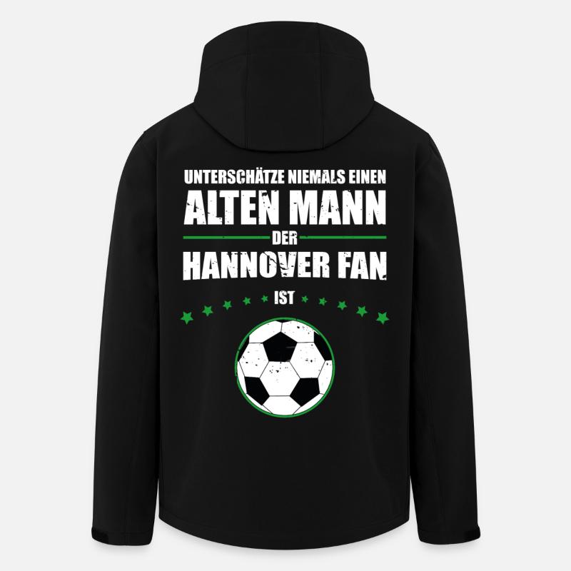 Alter Mann - Hannover Fan | Retro Vintage Design - Recycelte Männer Softshell-Jacke von Stanley/Stella - Schwarz