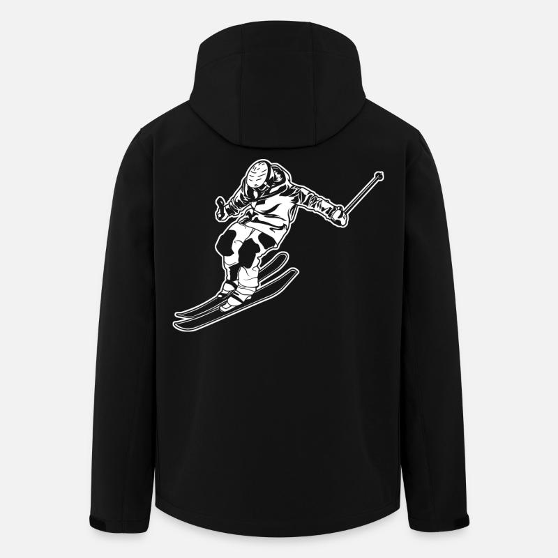 Skiläufer - Recycelte Männer Softshell-Jacke von Stanley/Stella - Schwarz