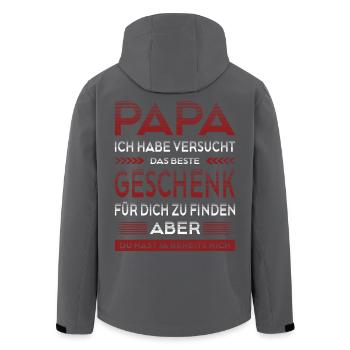 Bester Papa Geschenk Lustiger Spruch Kinder - Recycelte Männer Softshell-Jacke von Stanley/Stella - Schwarz - Hinten - AI Model Male 185 light (185cm)