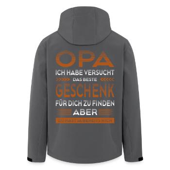 Bester Opa Geschenk Lustiger Spruch Enkelkind - Recycelte Männer Softshell-Jacke von Stanley/Stella - Schwarz - Hinten - AI Model Male 185 light (185cm)