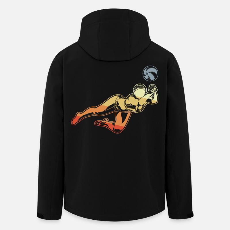 Beach Volleyball Frau - Recycelte Männer Softshell-Jacke von Stanley/Stella - Schwarz