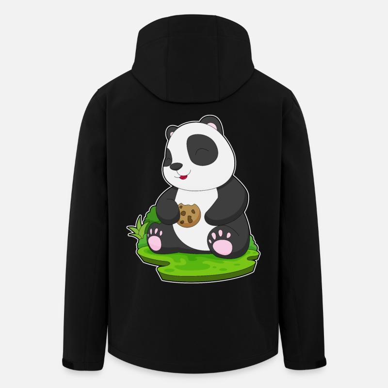 Biscuit Panda - Veste softshell homme en polyester recyclé Stanley/Stella - noir