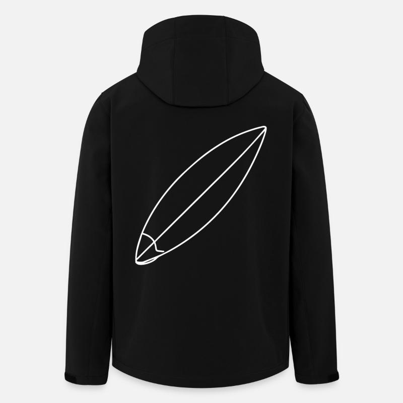 Surfboard Drawing - Men’s Recycled Softshell Jacket by Stanley/Stella - black