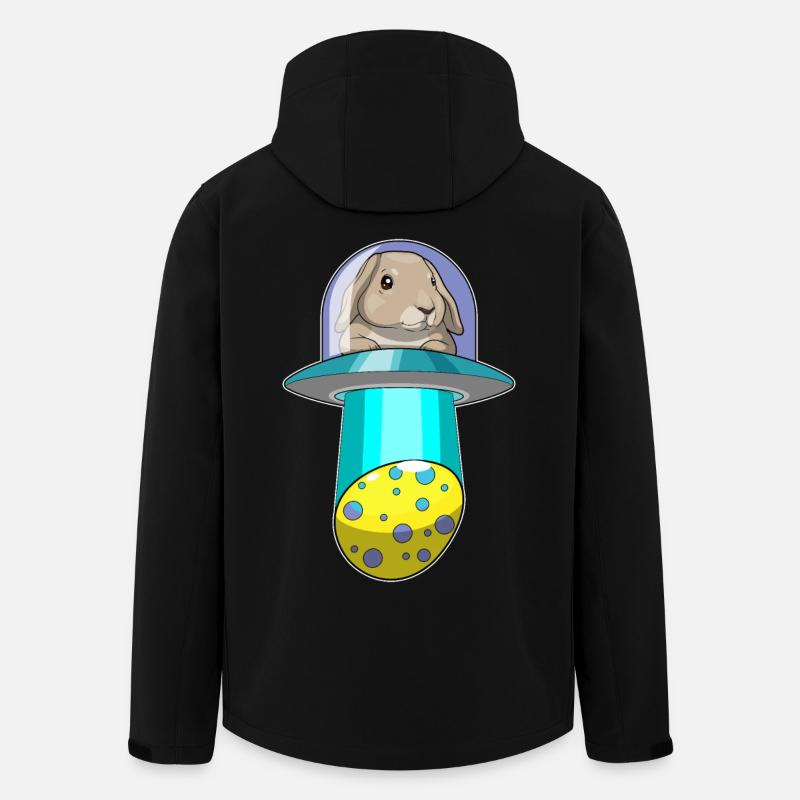 Bunny Easter Spaceship - Men’s Recycled Softshell Jacket by Stanley/Stella - black