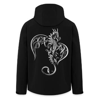 Drache Fantasy Feuerdrache - Recycelte Männer Softshell-Jacke von Stanley/Stella - Schwarz - Hinten - AI Model Male 185 light (185cm)