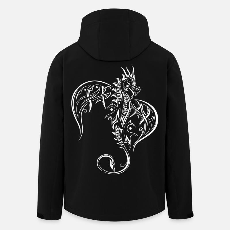Dragon Fantasy Fire Dragon - Men’s Recycled Softshell Jacket by Stanley/Stella - black