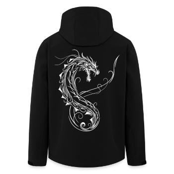 Dragon Fantaisie Dragon de Feu - Veste softshell homme en polyester recyclé Stanley/Stella - noir - Dos - AI Model Male 185 light (185cm)