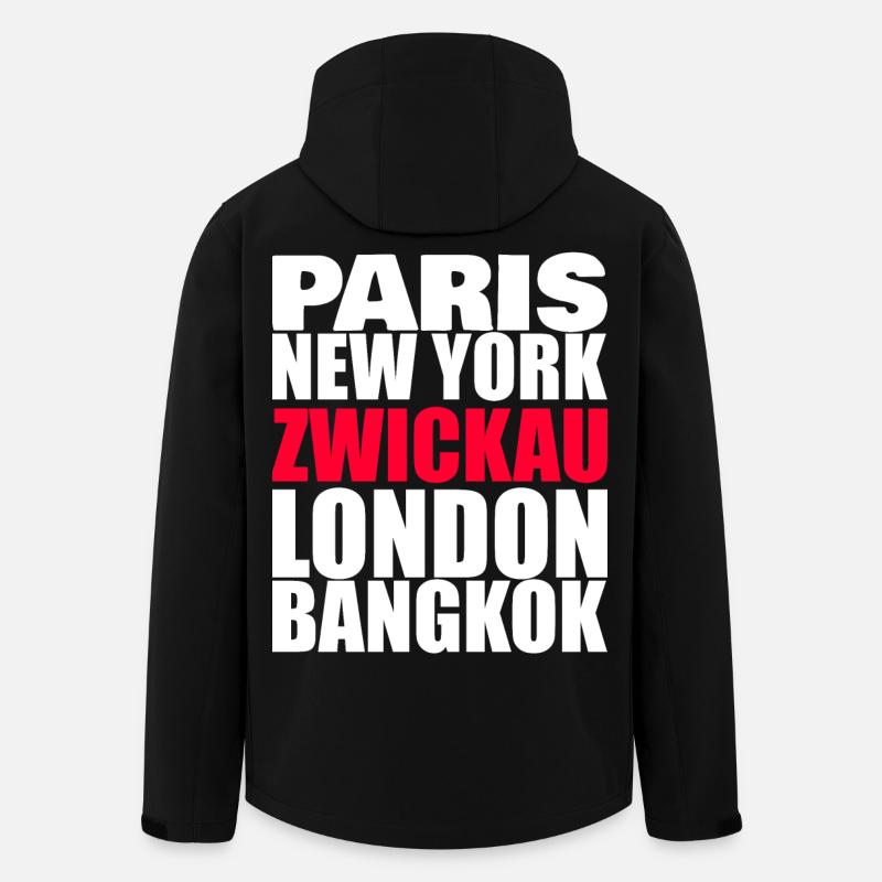 Zwickau Stadt - Recycelte Männer Softshell-Jacke von Stanley/Stella - Schwarz