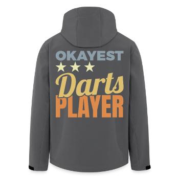 Okayest Darts Player - Recycelte Männer Softshell-Jacke von Stanley/Stella - Schwarz - Hinten - AI Model Male 185 light (185cm)